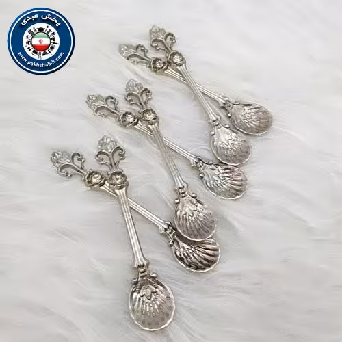 قاشق چای خوری 6 عددی نگین دار