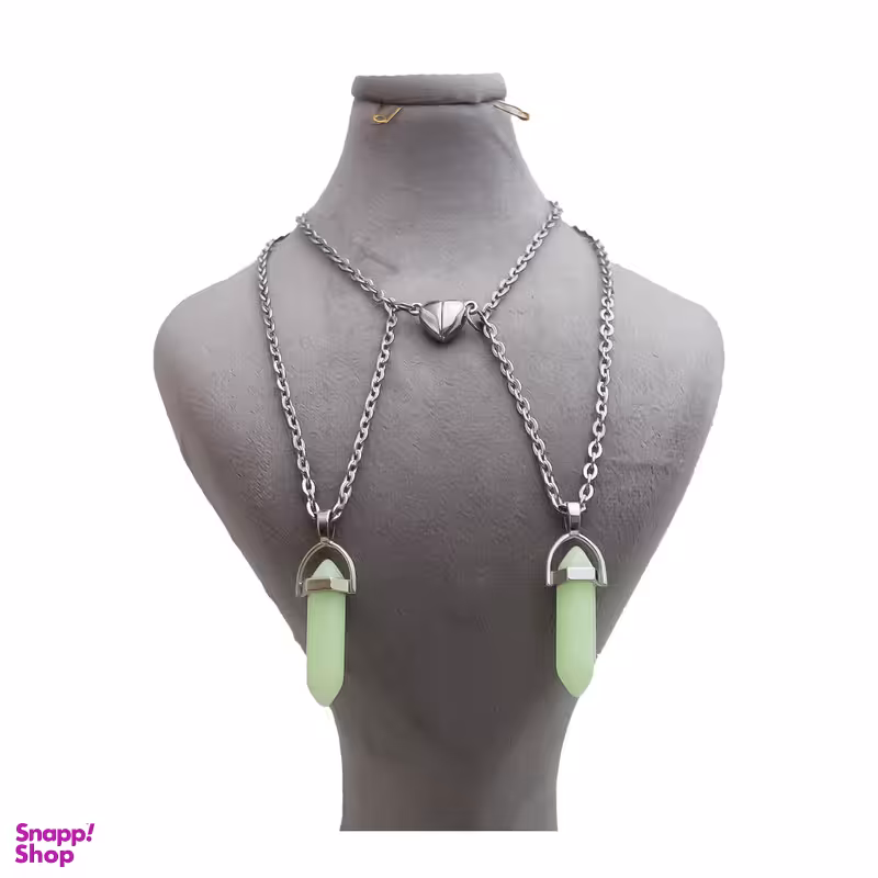 گردنبند مدل مگنتی دوستی شب تاب مجموعه دو عددی