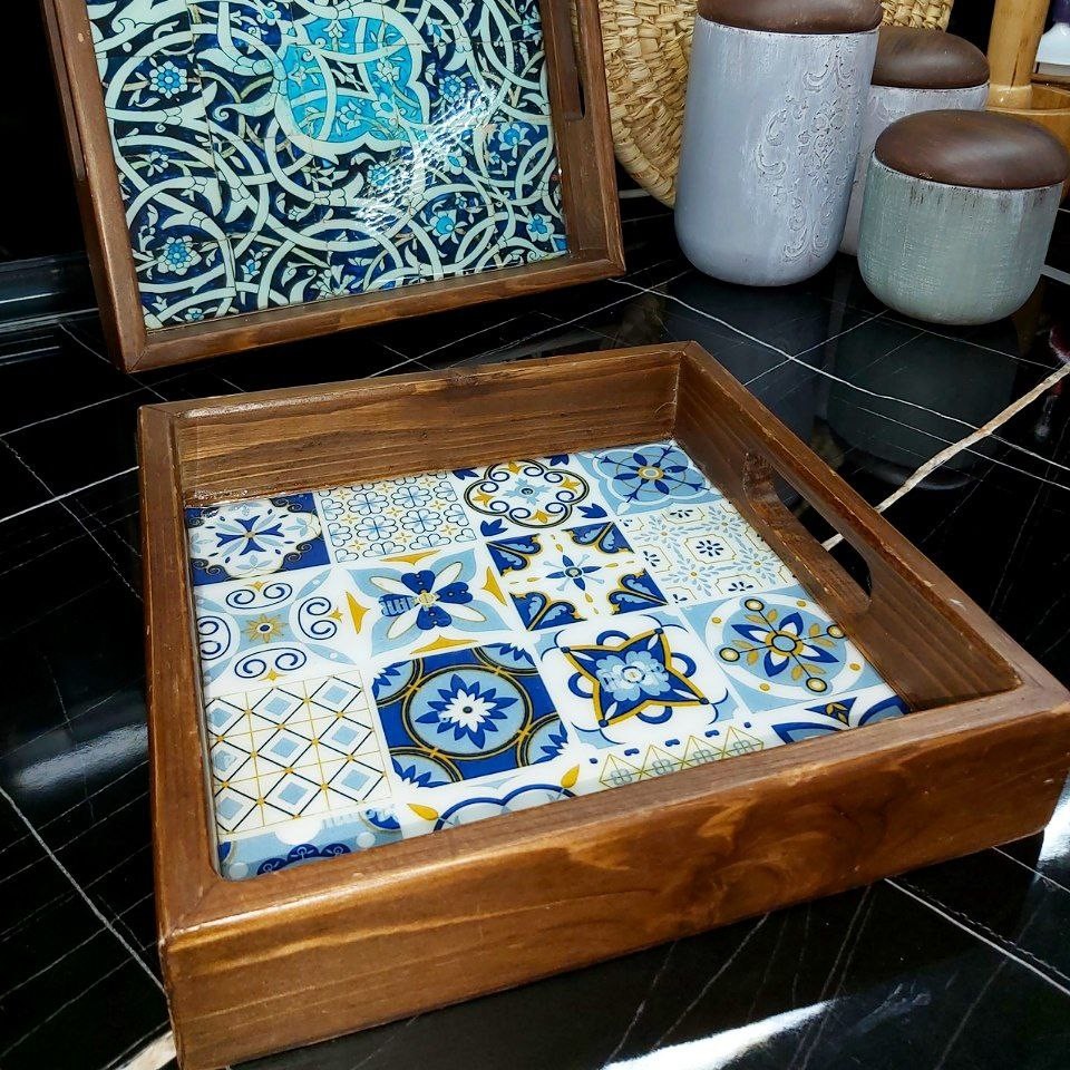 سینی  چوب رزین