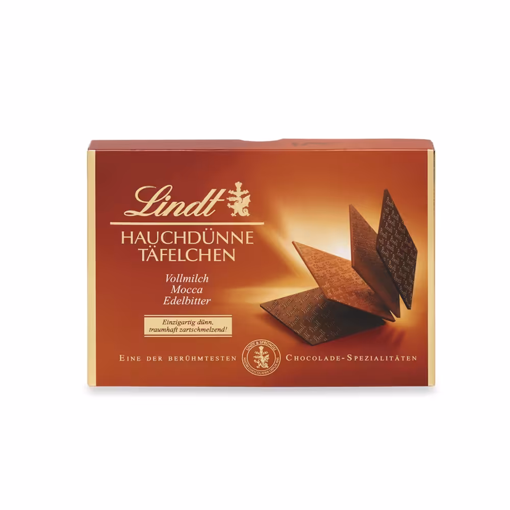 شکلات ورقه ای سه طعم ( شیری ، تلخ ، موکا ) 125 گرم لینت - lindt