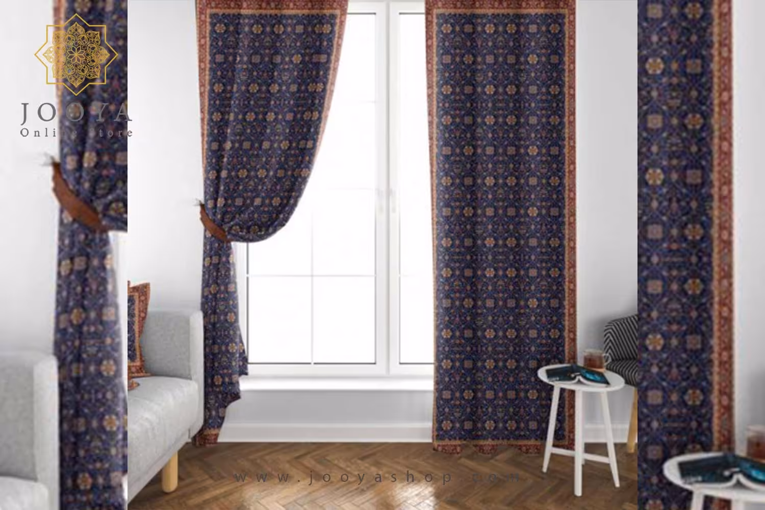 پرده مخمل شاخه دیبا