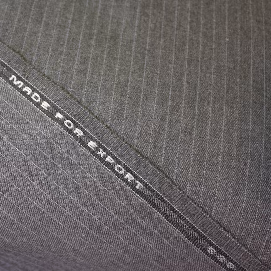 پارچه  شلوار فاستونی سیناتکس  فام ملانژ مشکی  - طرح دیپلمات - قواره 1.20 متر
