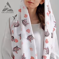شال طرح گربه 