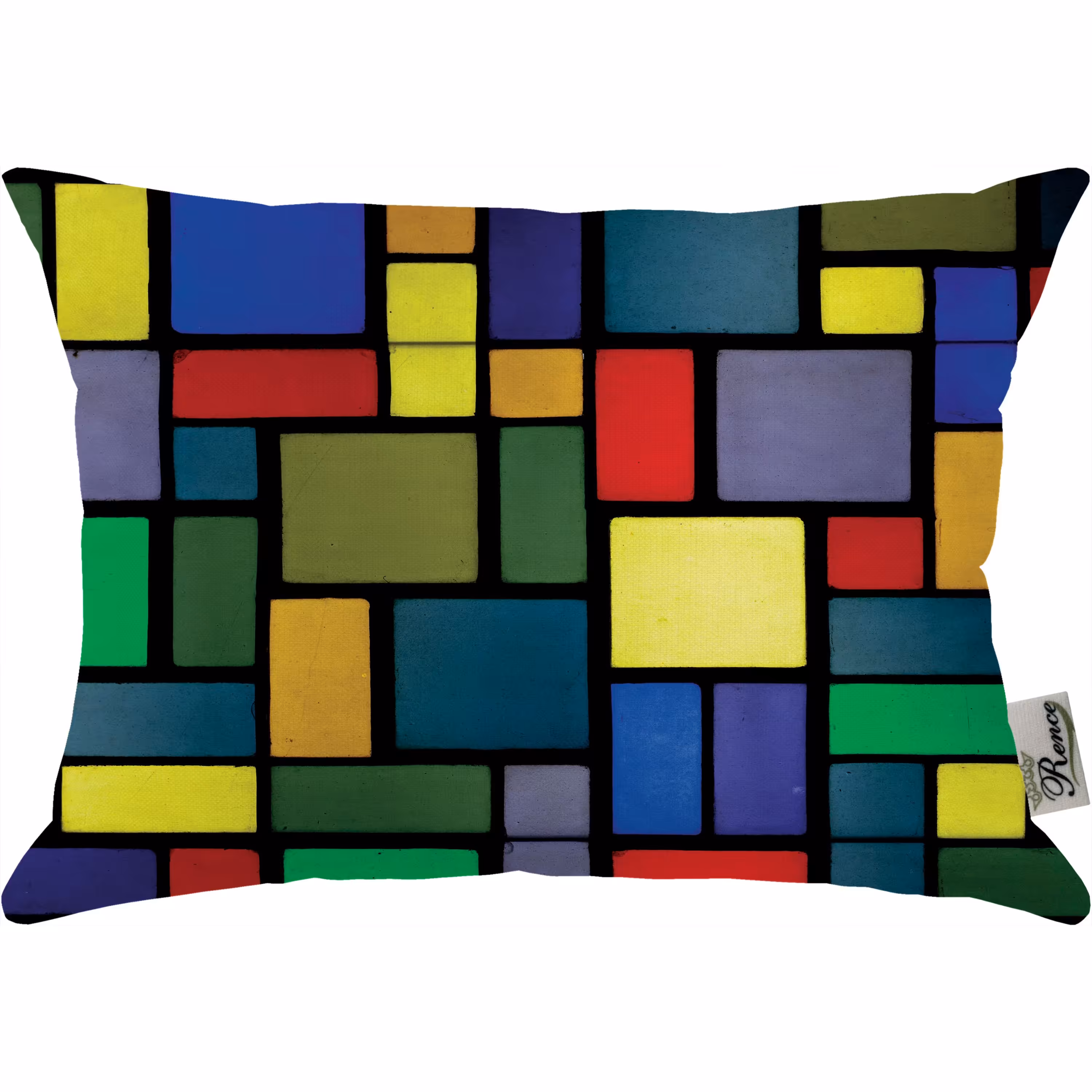 کاور کوسن مبل مخمل طرح رنگی سایز 33 در 47 مدل C2-10148 شرکت رنس