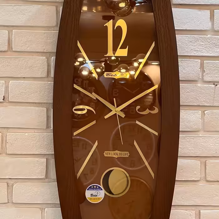 ساعت دیواری تمام چوب خاص (پاندول دار مدرن)