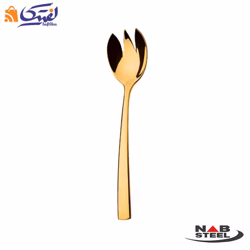 چنگال سالاد ناب استیل مدل فلورانس طلایی PVD