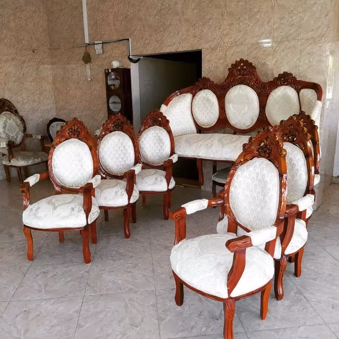 مبل استیل 9نفره چوب راش 