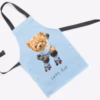 پیشبند تدی مخمل چاپ دیجیتال قابل شستشو و رنگ ثابت دارای آستر ضدآب کد17