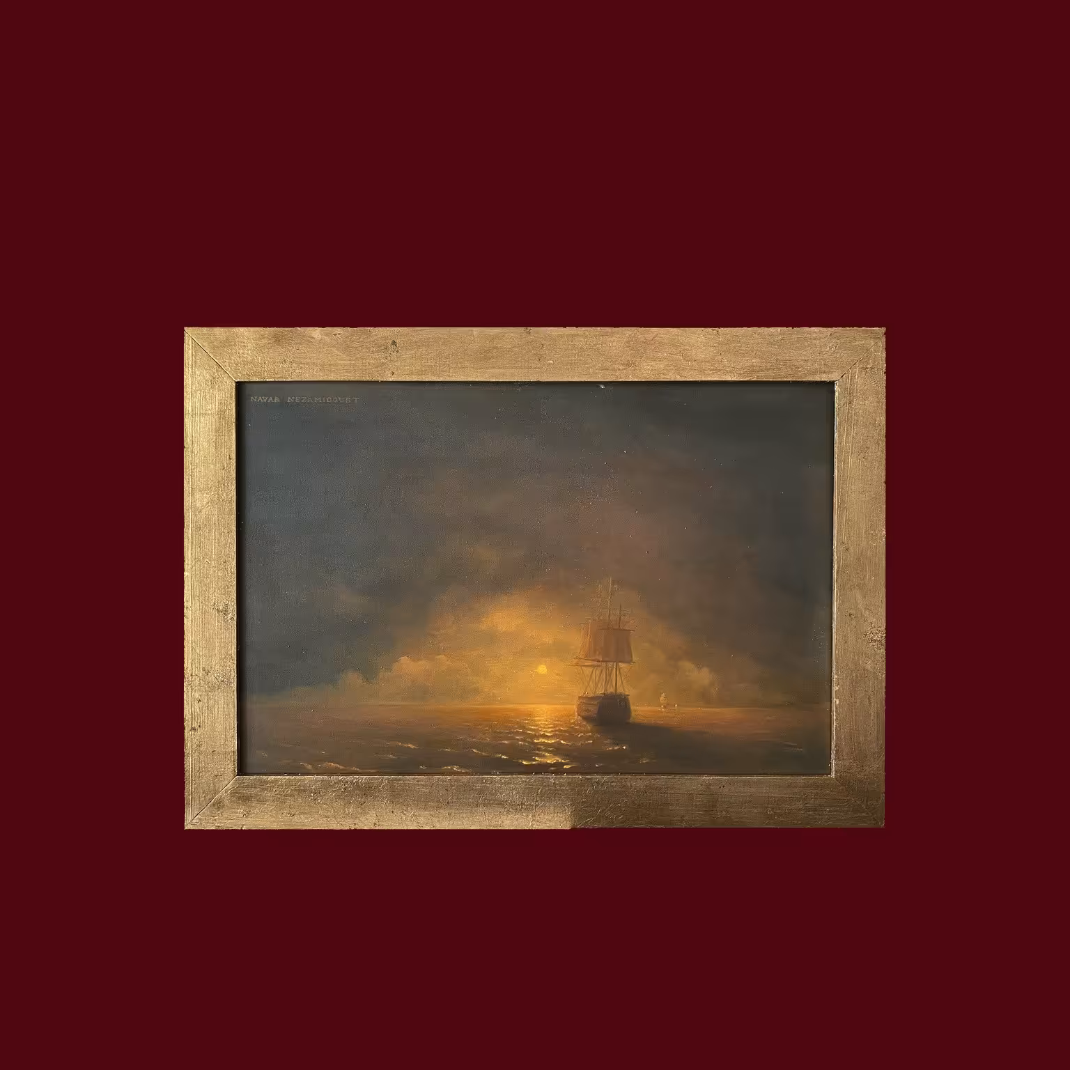 تابلو نقاشی رنگ روغن روی بوم با قاب 