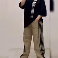 ست تیشرت شلوار پنبه شلوار کتان