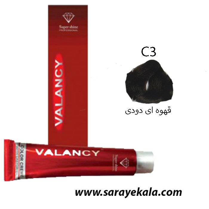 رنگ مو ولنسی C3 قهوه ای دودی