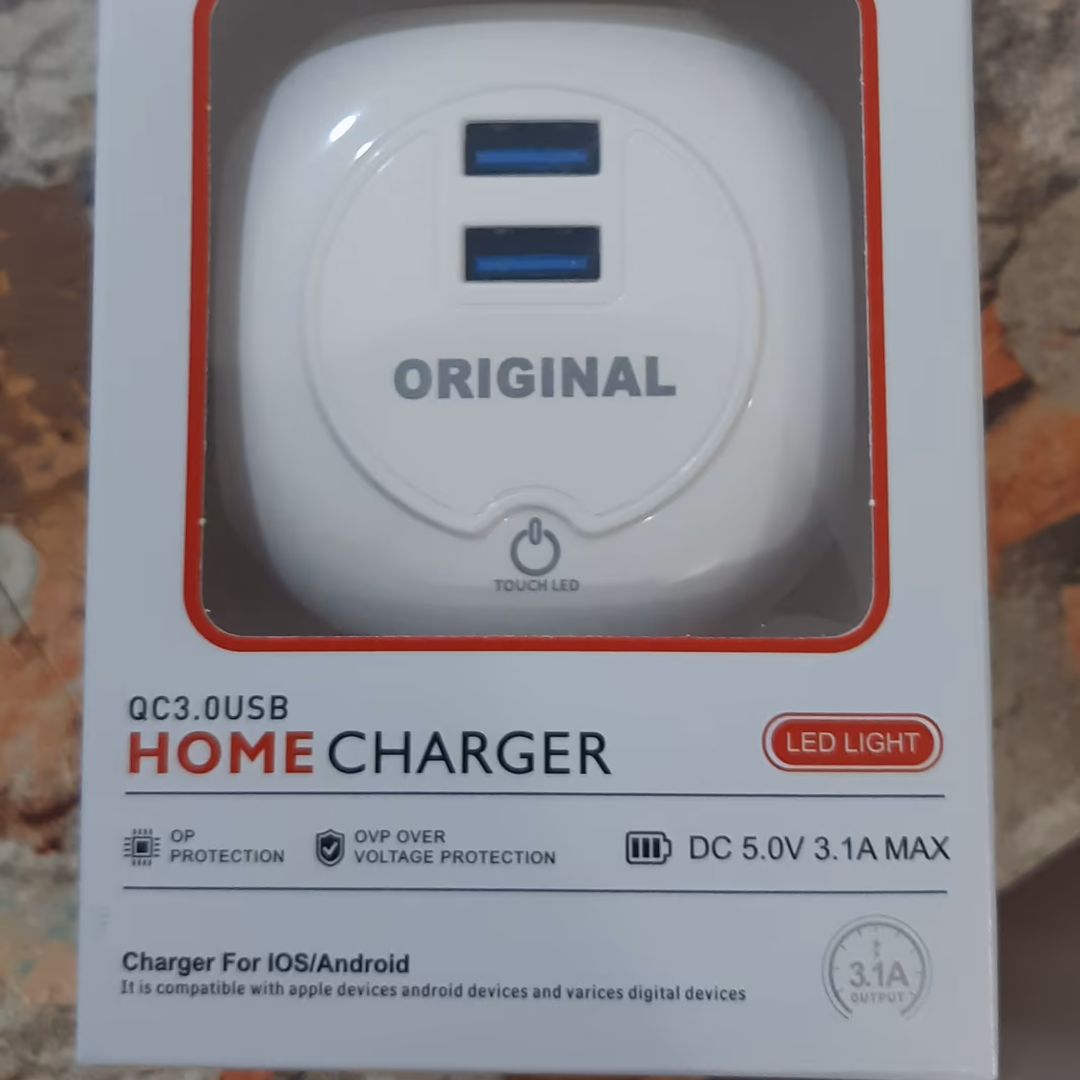 شارژر دیواری دو پورت  ORIGINAL