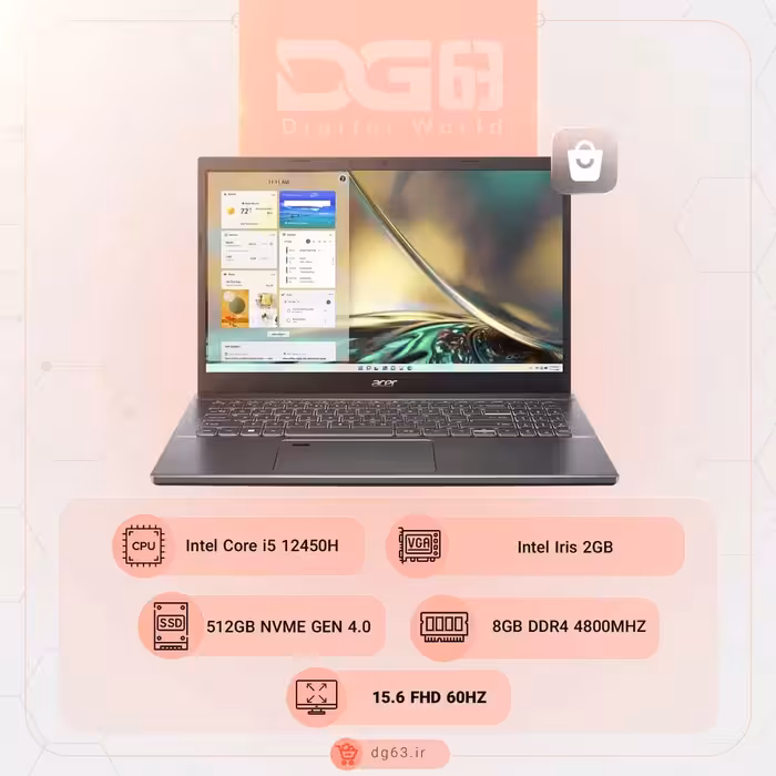 قیمت و خرید لپ تاپ ایسر Acer Aspire A515-57-57F8 - دیجی 63