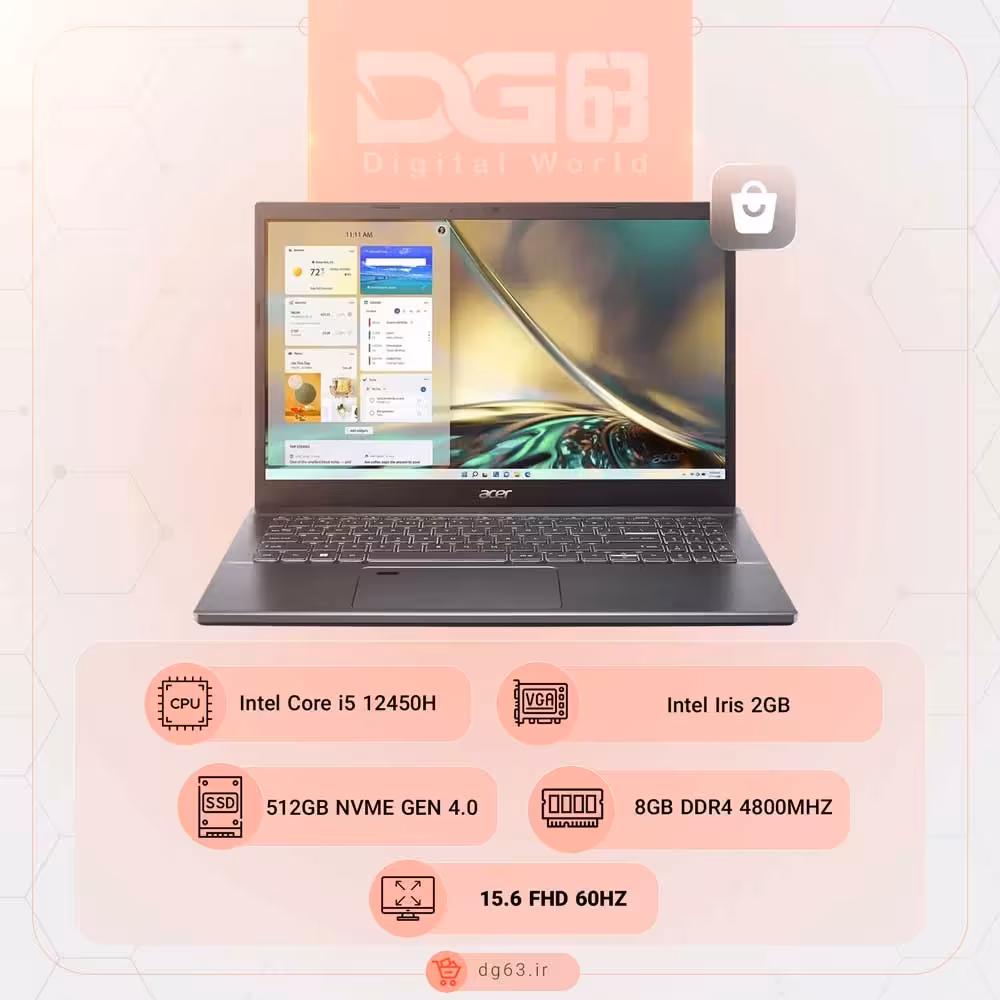 قیمت و خرید لپ تاپ ایسر Acer Aspire A515-57-57F8 - دیجی 63