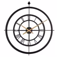 ساعت دیواری فلزی مدل HEINRICH کد M-18022 رنگ BLACK