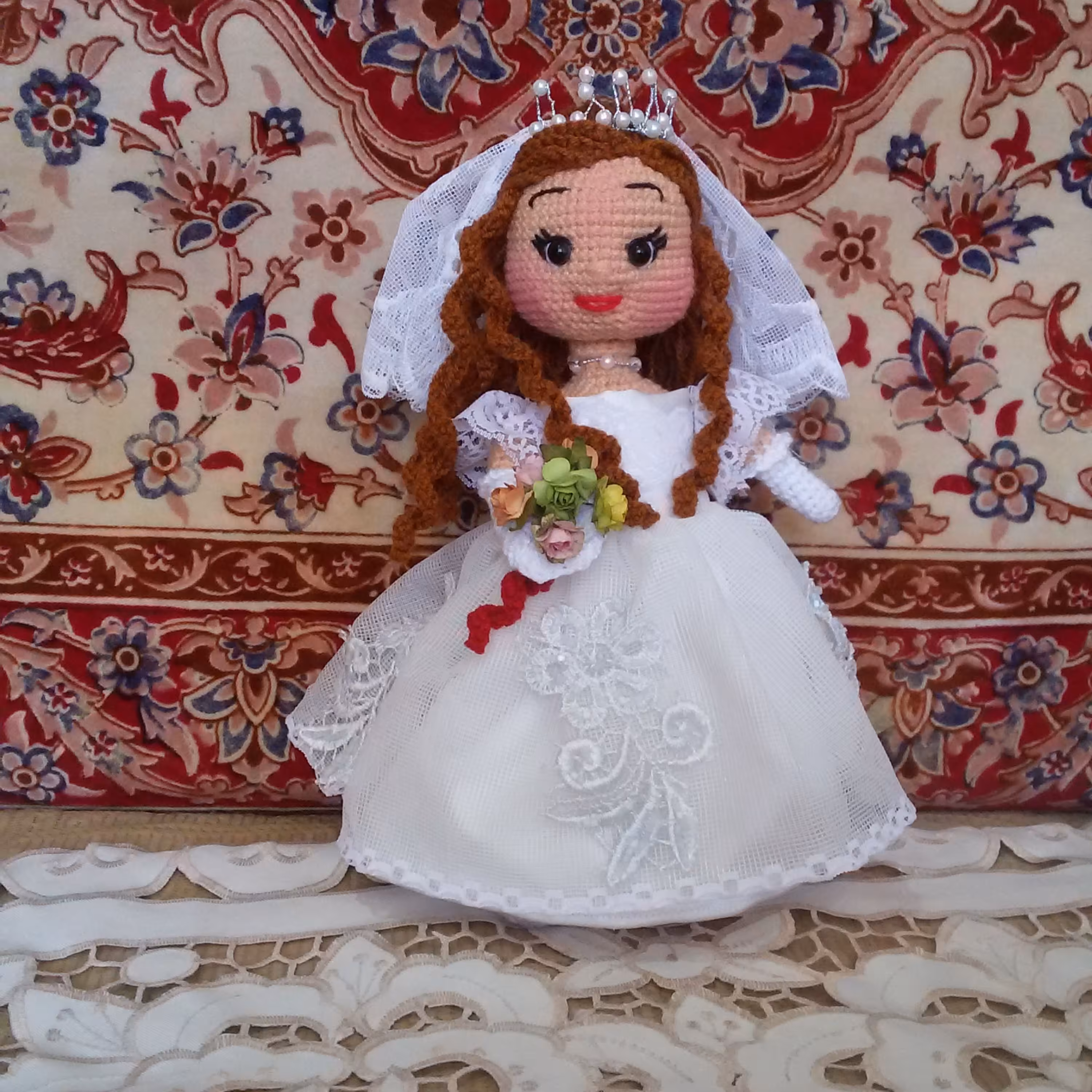 هروسک قلاب بافی بسیار شیک و زیبا عروس در همه اندازه