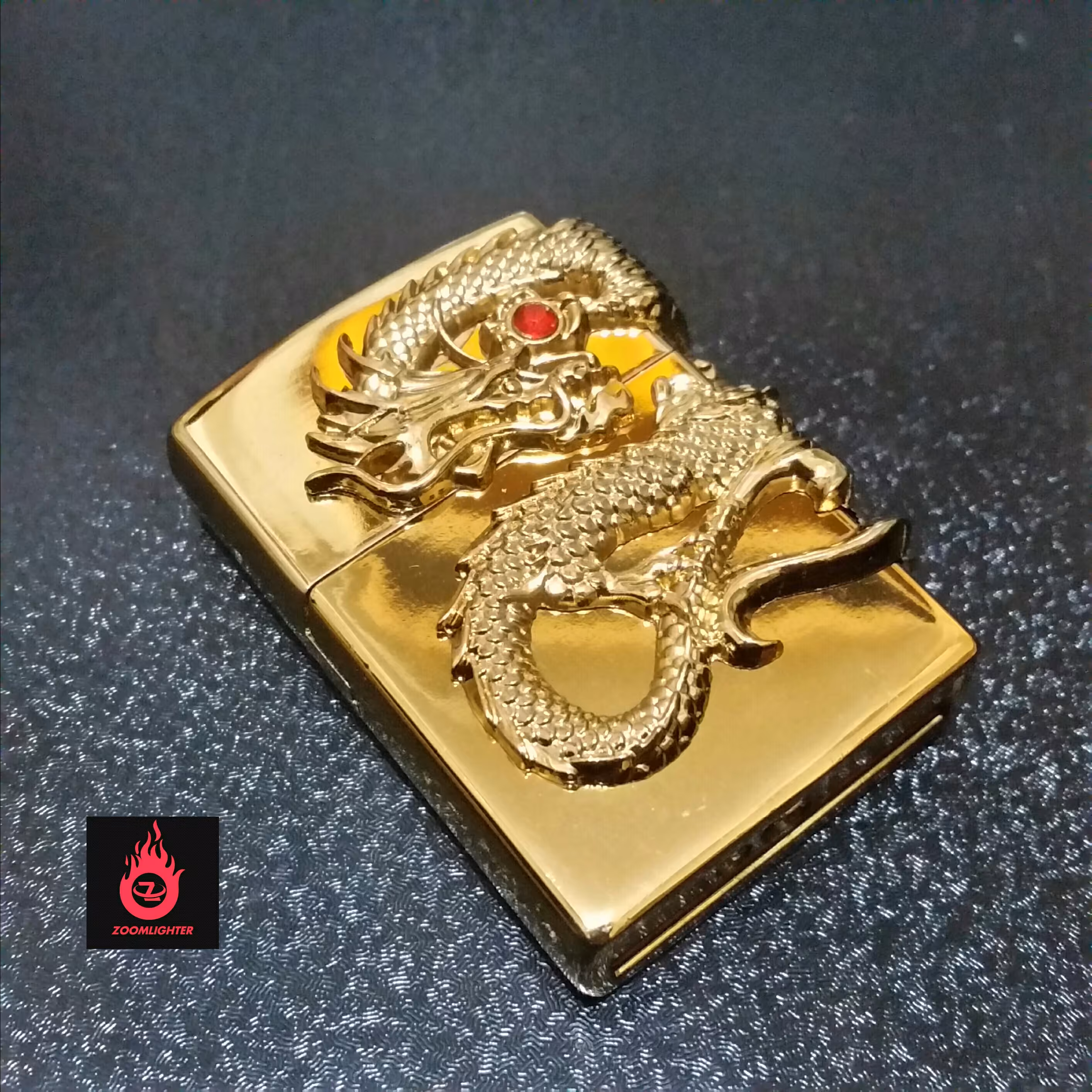 فندک طرح اژدها طلایی 