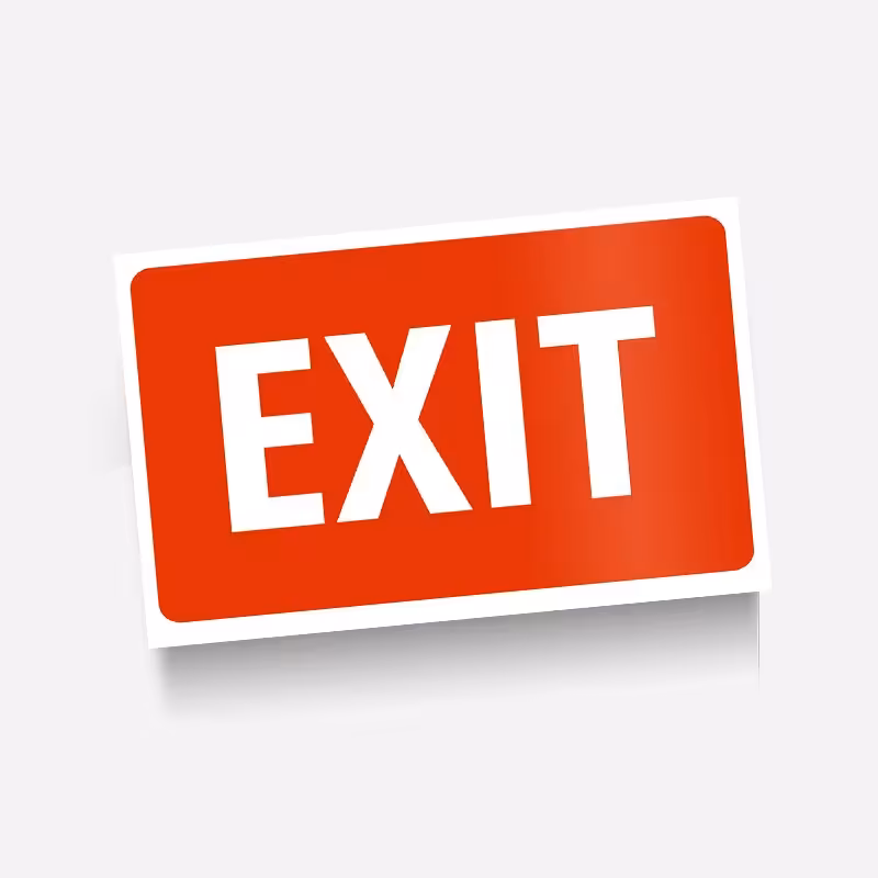 استیکر(برچسب) کارت عابر بانک-طرح EXIT-کد5-سفارشی