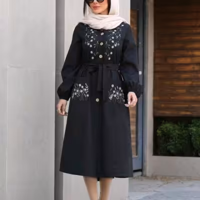 پیراهن روزمره زنانه شانتون مدل گلدوزی