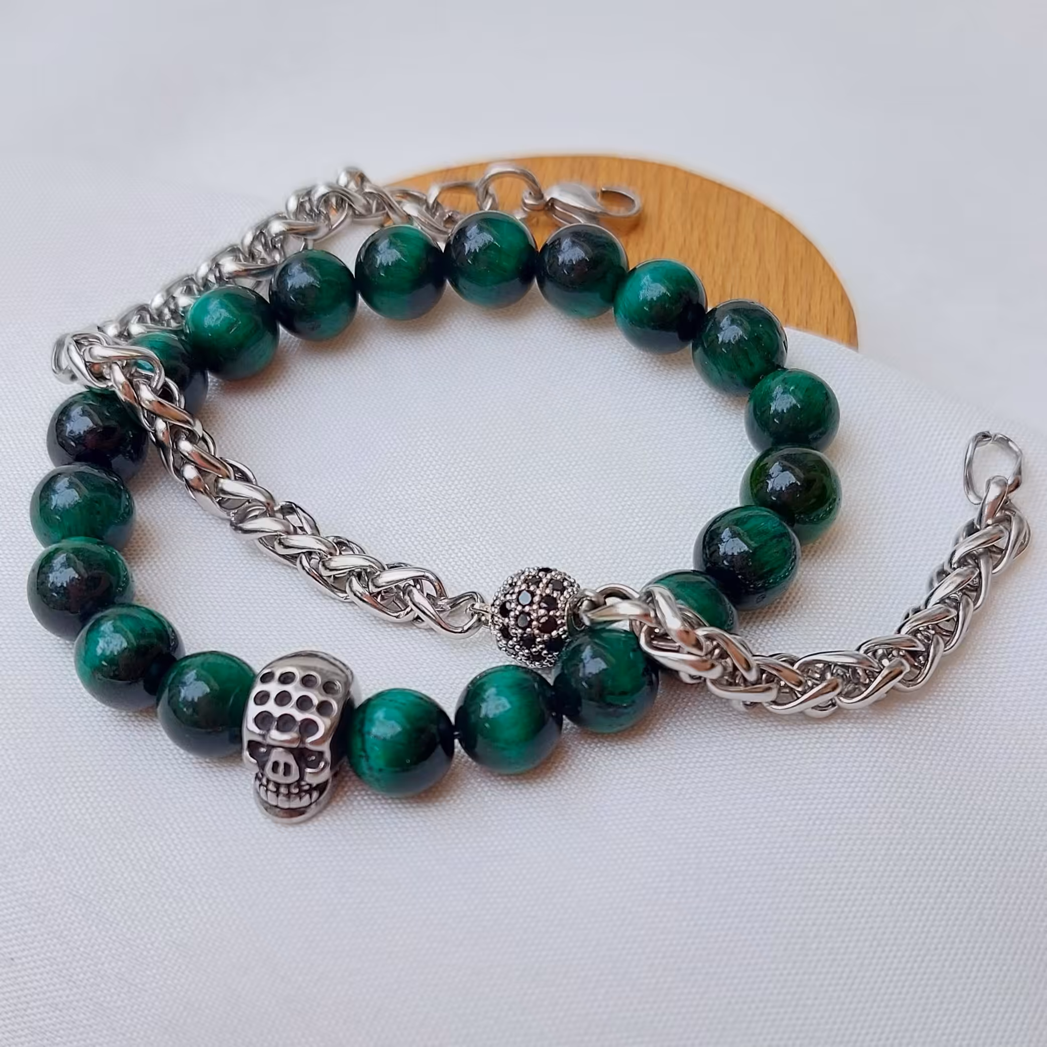 دستبند چشم ببر سبز 