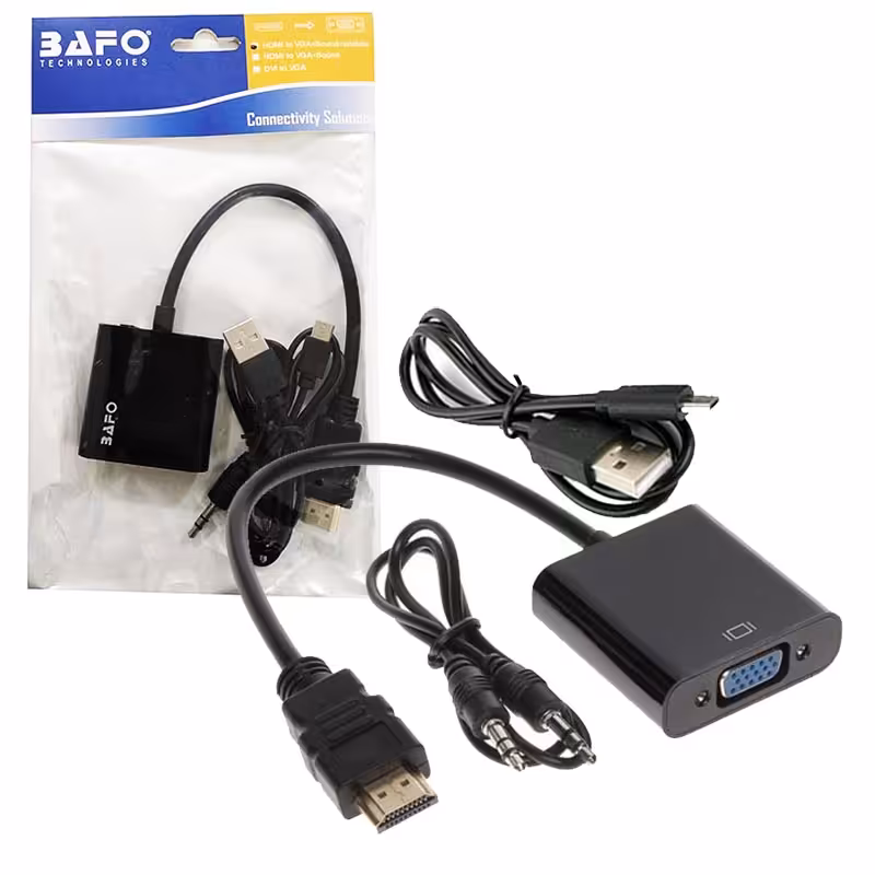 تبدیل HDMI To VGA   Audio   Power بافو BAFO