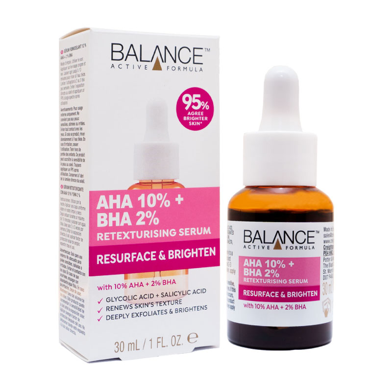 سرم بازسازی کننده پوست AHA 10% BHA 2% بالانس اصل