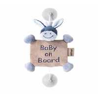 آویز هشدار کودک در ماشین الاغ سرمه ای ناتو Nattou Baby on board Alex the Donkey