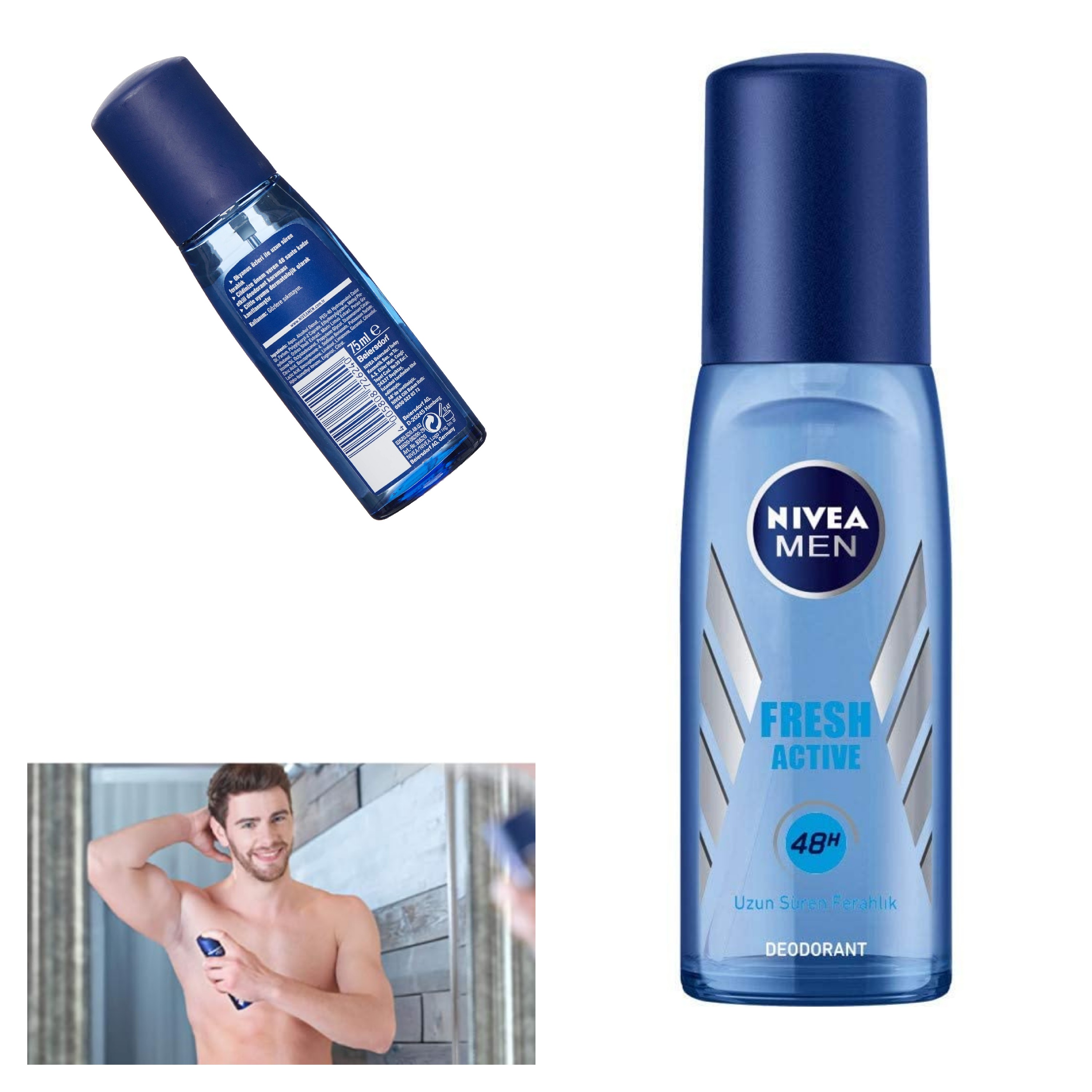بادی اسپلش مردانه نیوا nivea رایحه fresh active ( آلمان) 75 میل