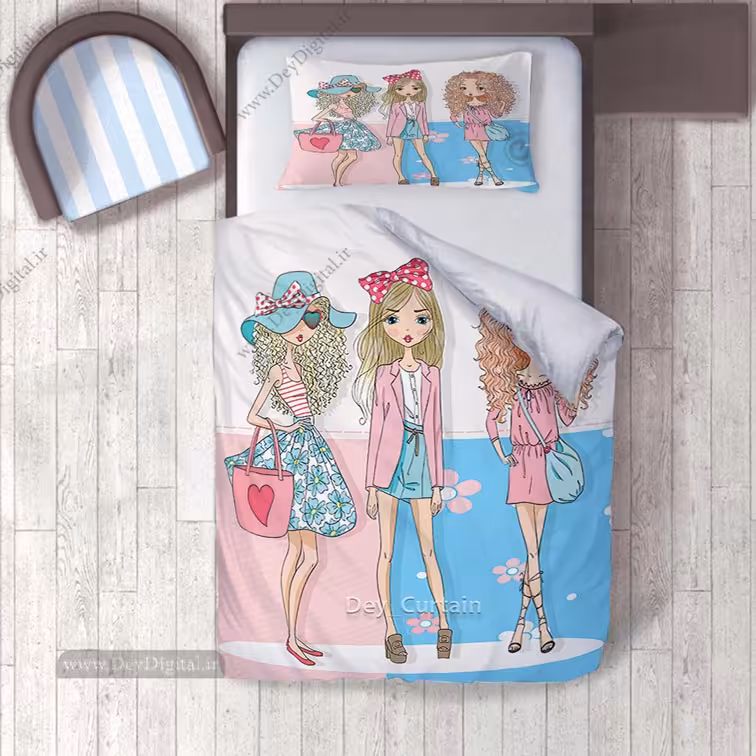 روتختی دخترانه طرح پرنسس های خوشتیپ و قد بلند pk-2674A