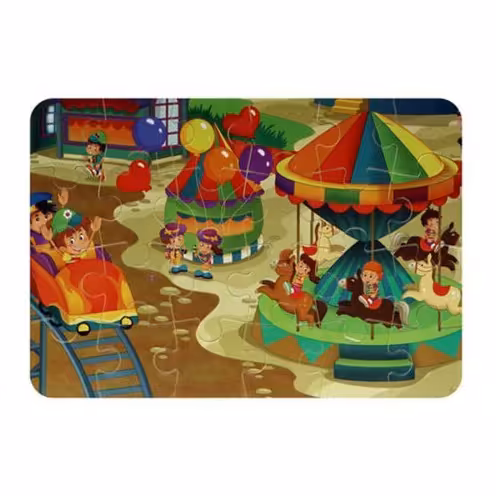 پازل 24 تکه طرح شهربازی پیرامون
