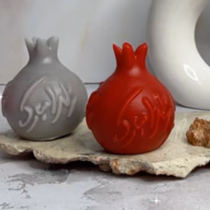 شمع انار یلدا مبارک ارتفاع 8 سانت