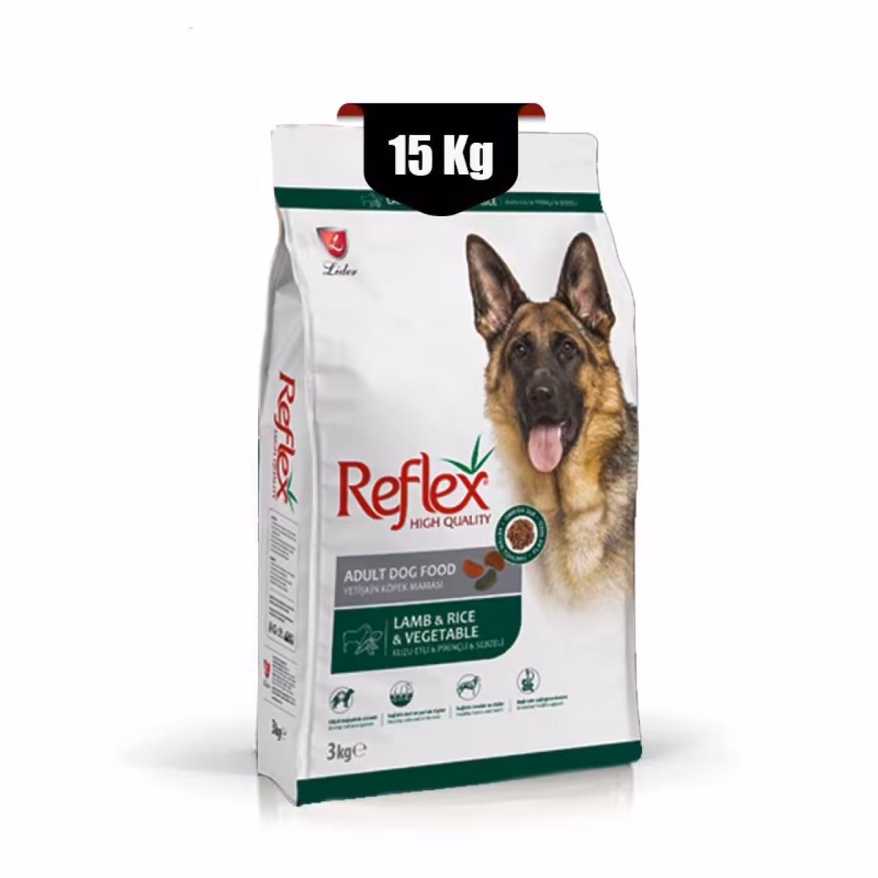 غذای خشک سگ رفلکس طعم بره و سبزیجات وزن 15 کیلوگرم