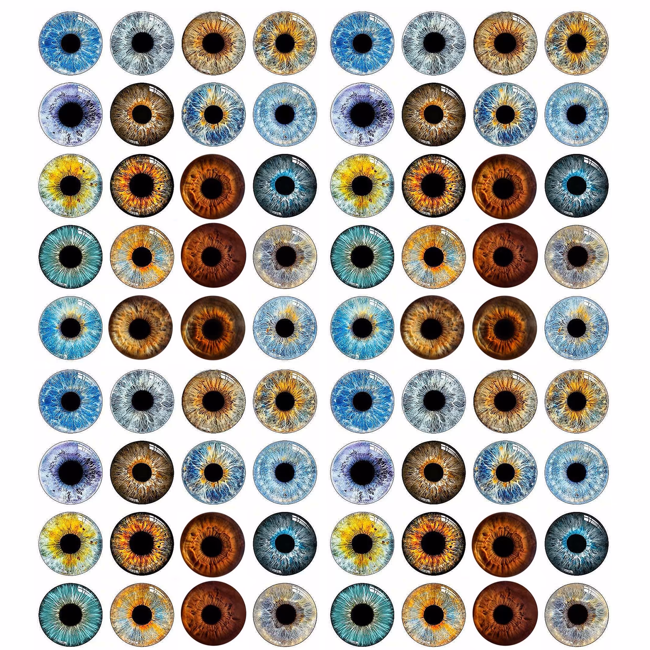 ترنسفر طلقی شفاف  طرح چشم پرتویی سایز a4 مناسب کارهای رزینی سایز اشکال 2 سانتی متر