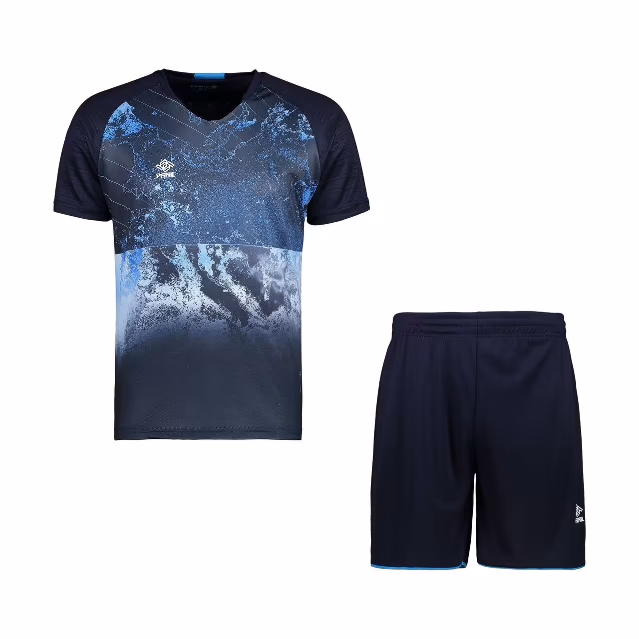 ست پیراهن و شورت ورزشی پانیل مدل 1102 سرمه ای