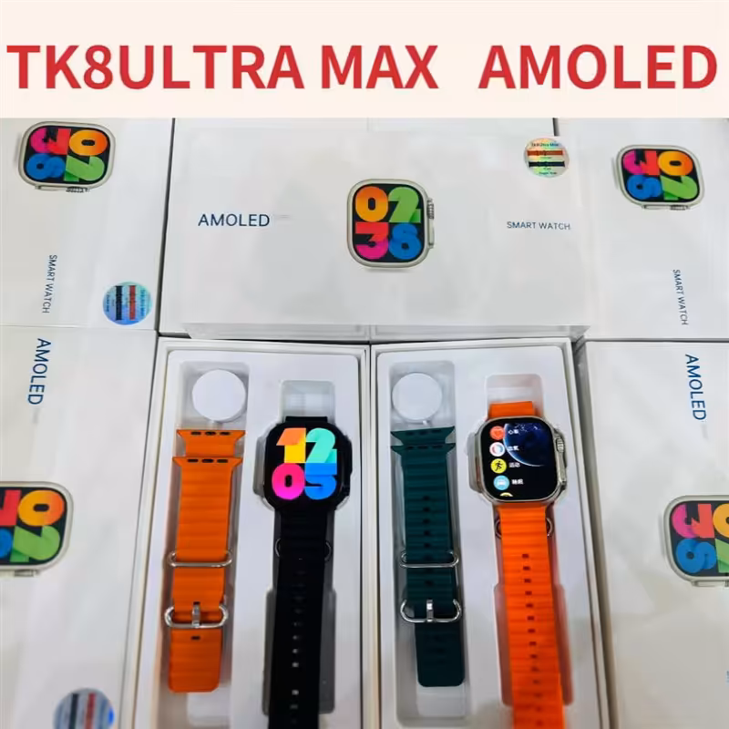 ساعت هوشمند  سری 8 الترا مدل TK8 tk8 ultra max amoled ساعت tk8 اپل واچ tk8 اسمارت واچ ساعت هوشمند سری 8  TK8 ultra 