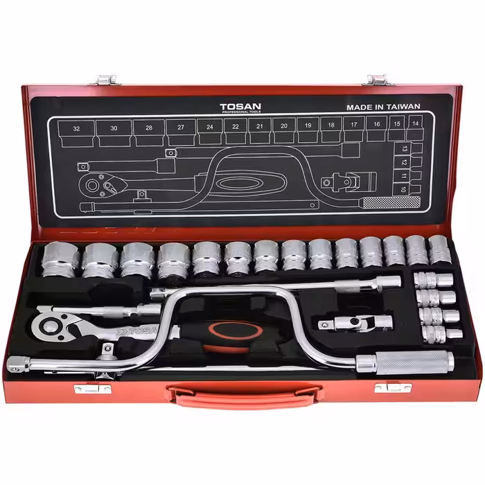 جعبه بکس درایو 1/2 اینچ 24 پارچه توسن