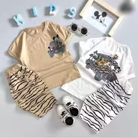 تیشرت شلوارک اسپرت طرح میکی جنس نخ پنبه عالی سایز 40 و 45 و 50و55 کیفیت تضمینی ارسال رایگان 