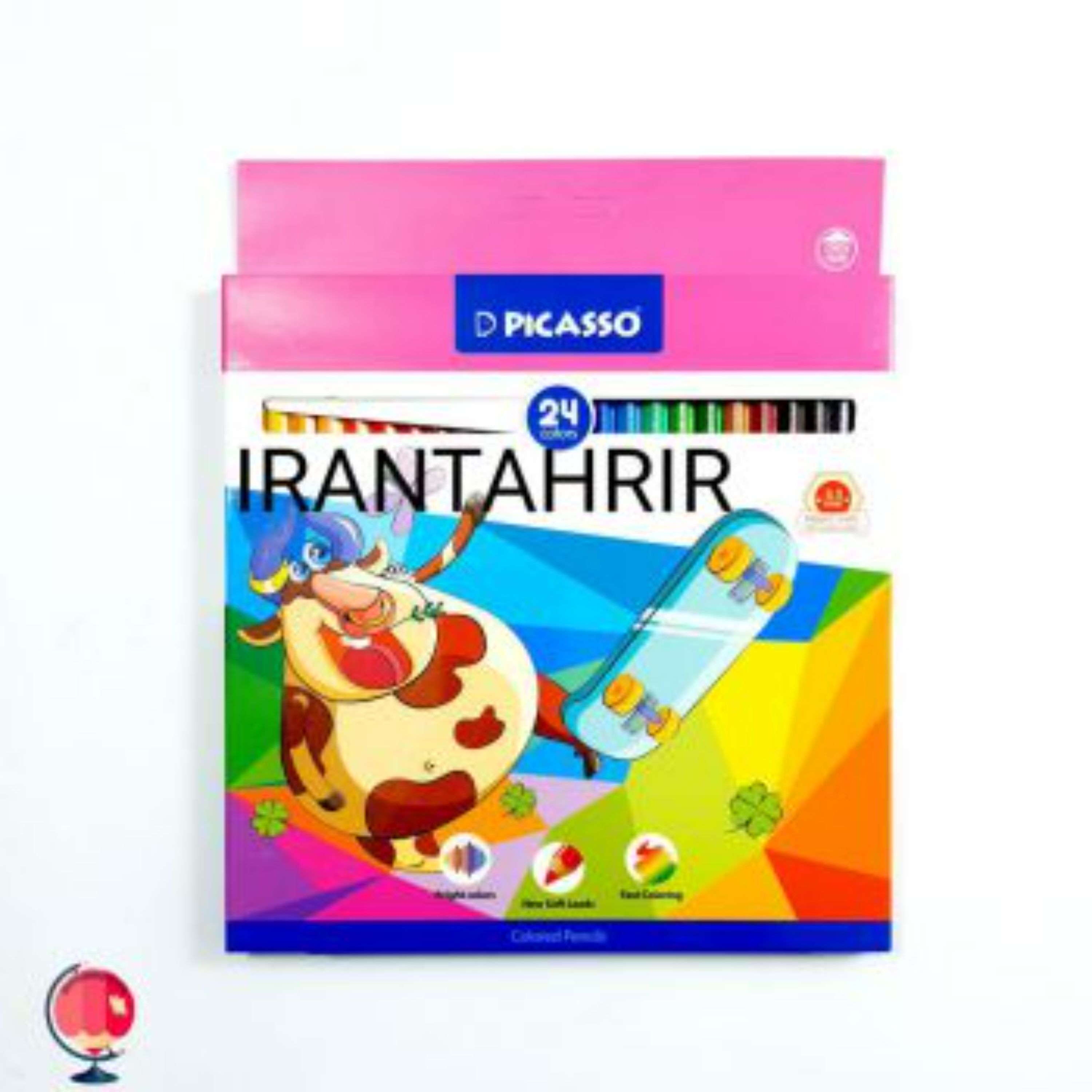 مداد رنگی 24 رنگ جعبه مقوا پیکاسو