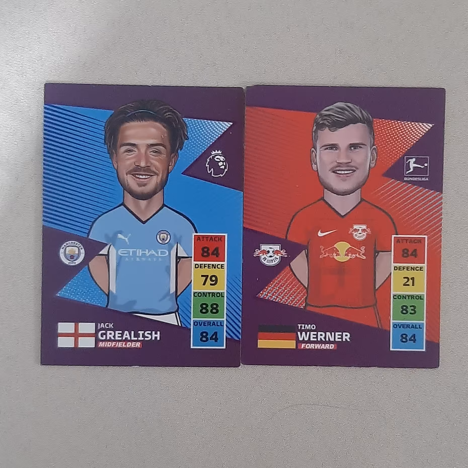 کارت های فوتبالی کمیدی GREALISH و WERNER