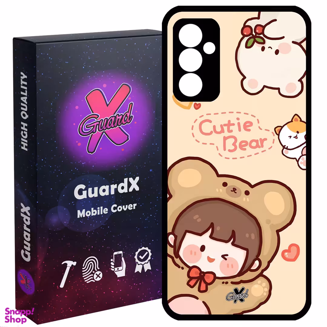 کاور گارد ایکس طرح خرسی مدل Glass10506 مناسب برای گوشی موبایل سامسونگ Galaxy A54 / A54 5G