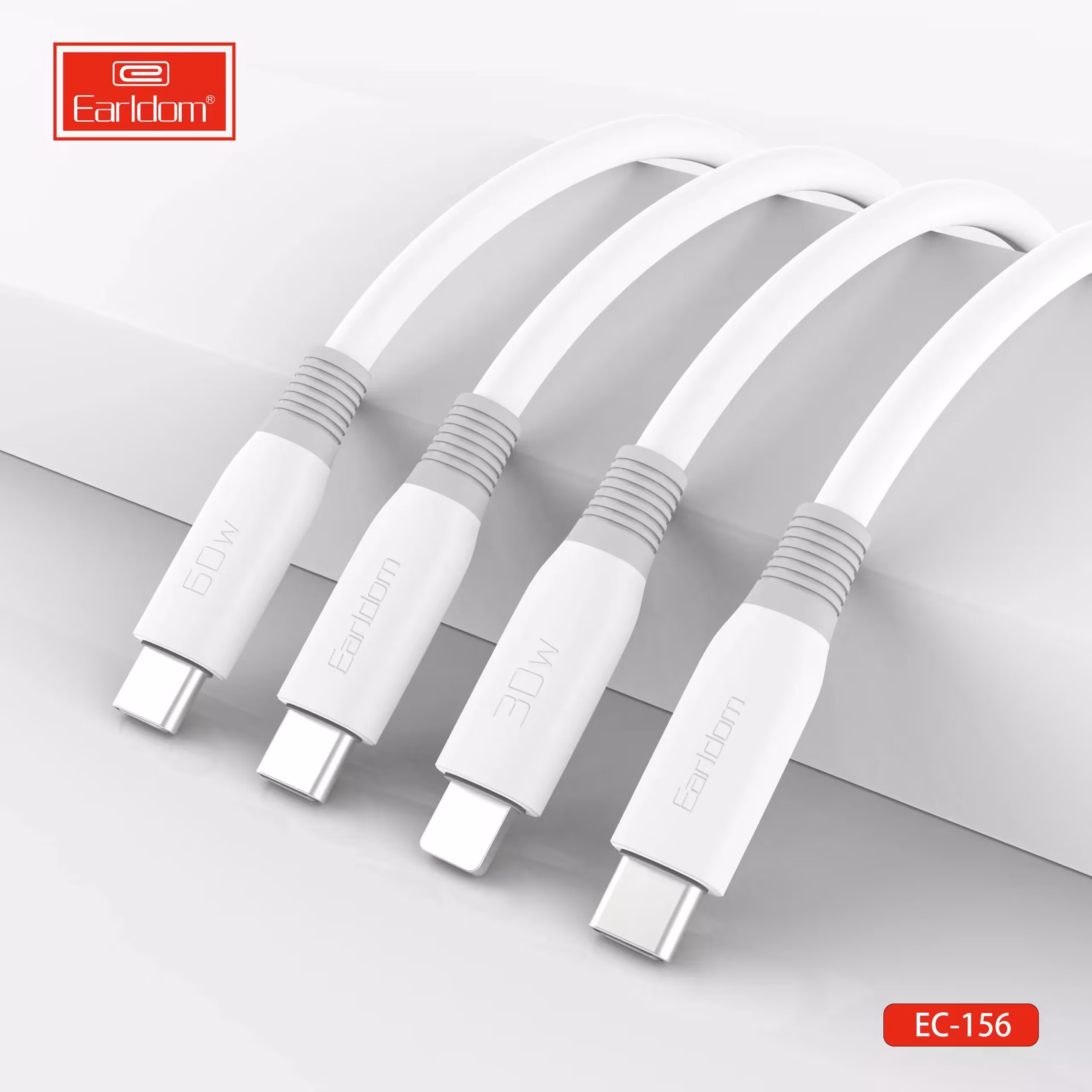 کابل دوسر تایپ سی فست شارژ ارلدام EC-156C PD 60W