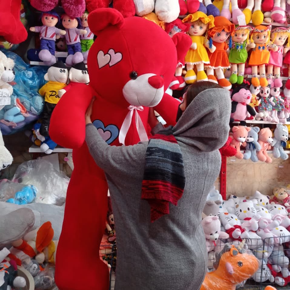 عروسک خرس 150 سانت قرمز
