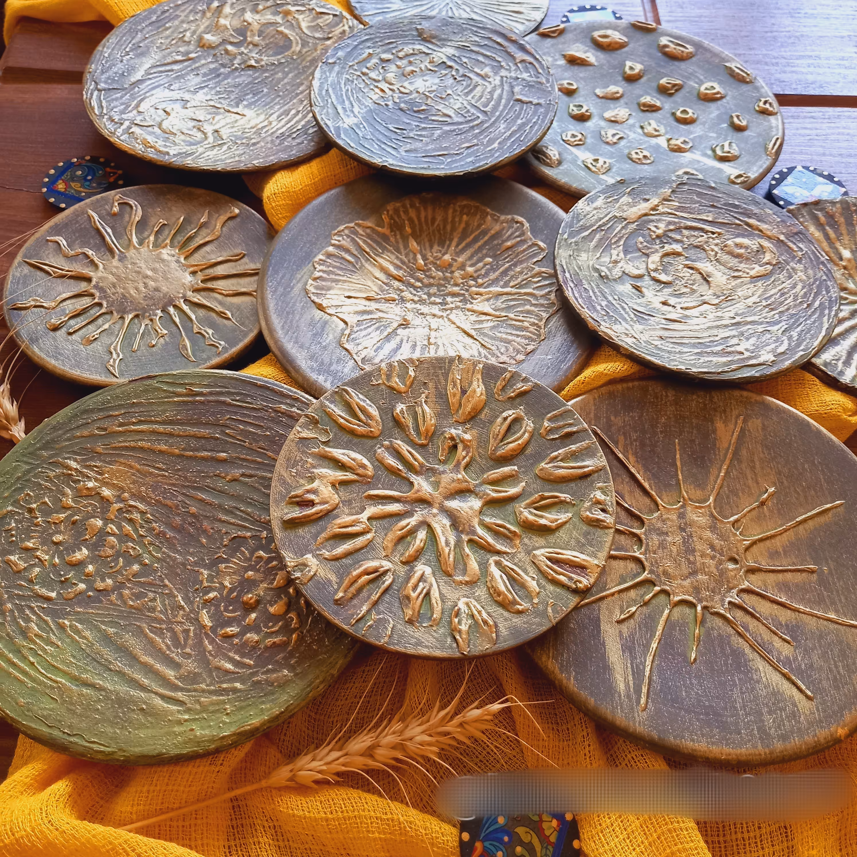 دیوارکوب پتینه کاری سفالی سنتی