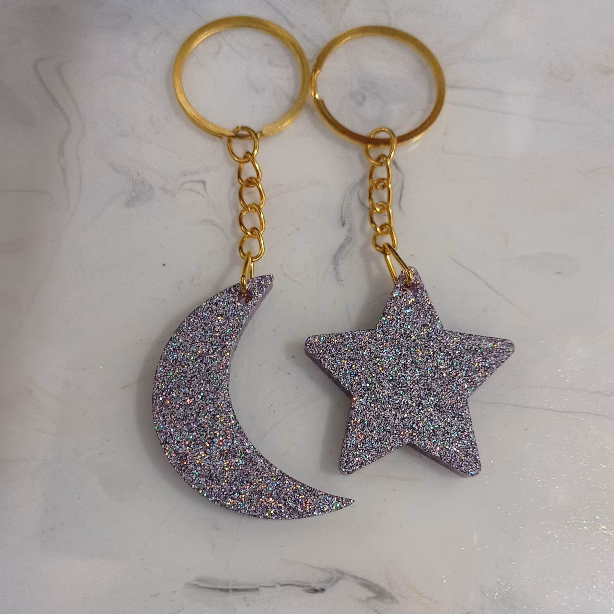 سرکلیدی رزینی  ست طرح ماه و ستاره 