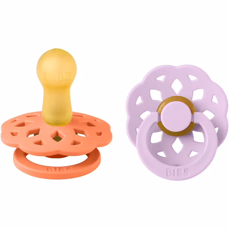 پستانک 2 عددی نوزاد 6 تا 18 ماه BOHEME نارنجی و بنفش بیبس Bibs