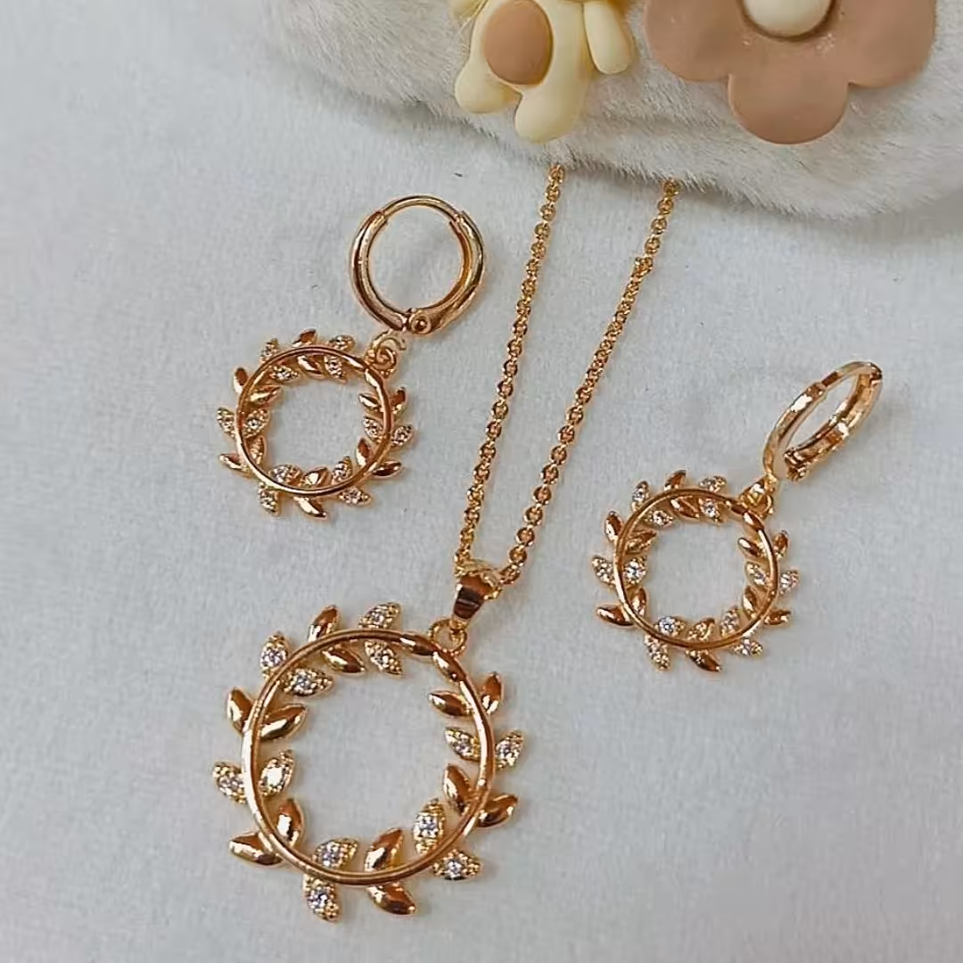 نیمست استیل ژوپینگ رنگ ثابت مدل گندمی نگین های درخشان و پرس شده ضد حساسیت 