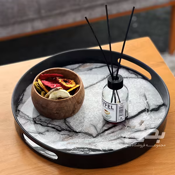 سینی گرد طرح سنگ رایکا