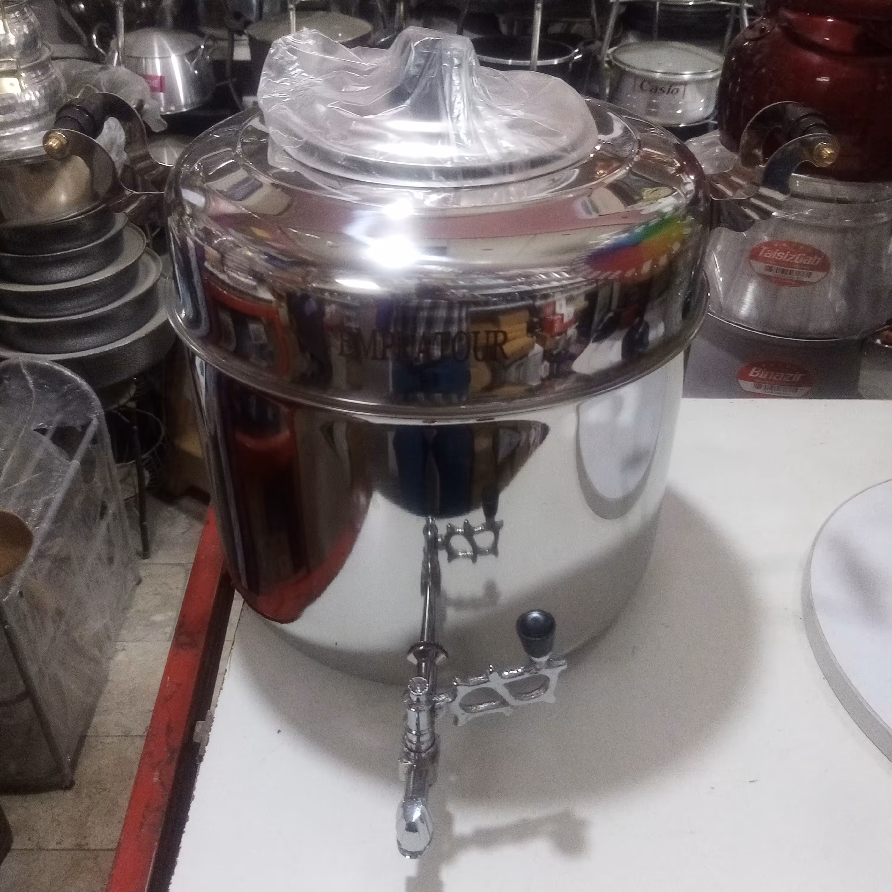 کتری شیردار 16لیتر امپراطور (استیل)