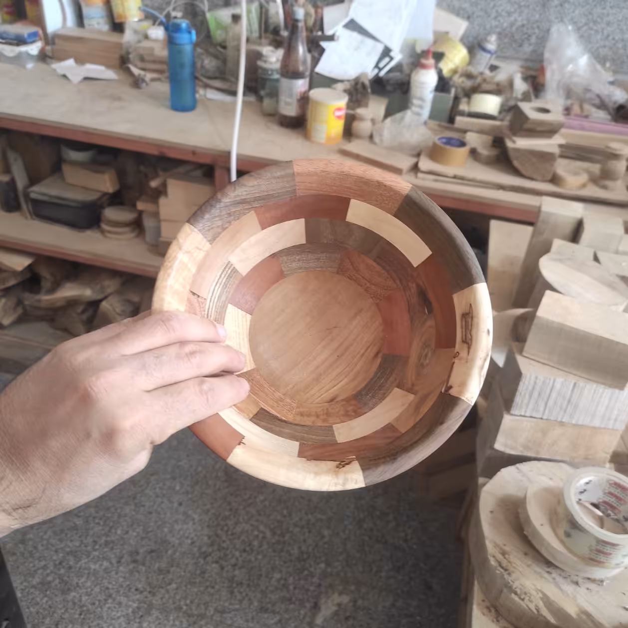 ظرف چوبی  آجیل خوری خراطی 