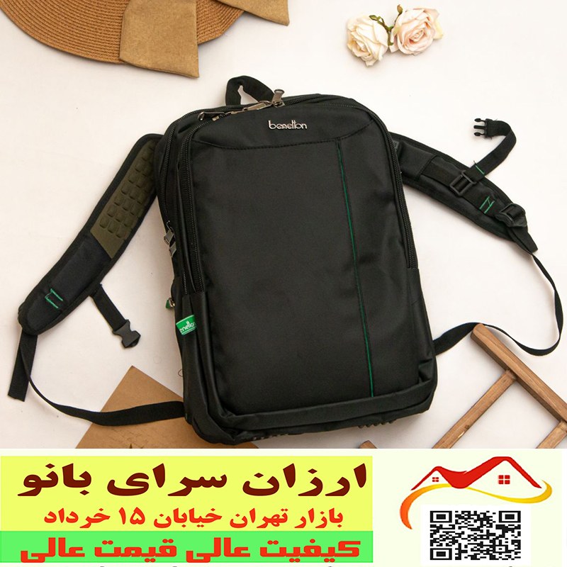 کوله پشتی لپ تاپ دانشجویی و مدرسه دارای سیم هندزفری و یو اس بی کد 2609075